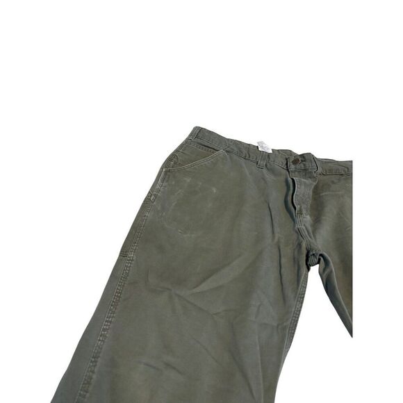 Carhartt Mens Relaxed Fit Khaki Work Pants 42x30 100% Cotton Durable - Picture 8 of 8